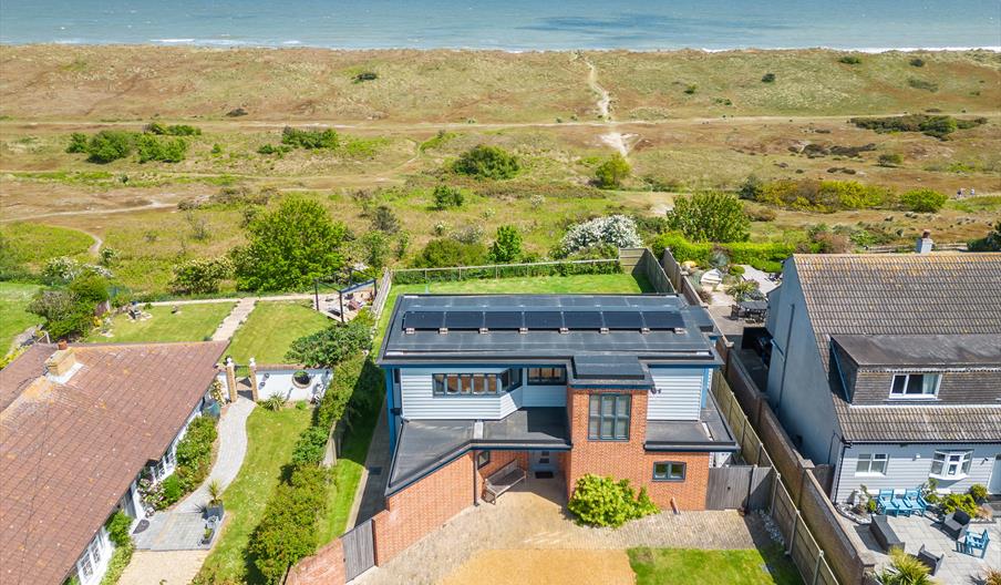 Arial view on the property showing the beach